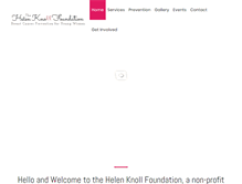 Tablet Screenshot of helenknollfoundation.org